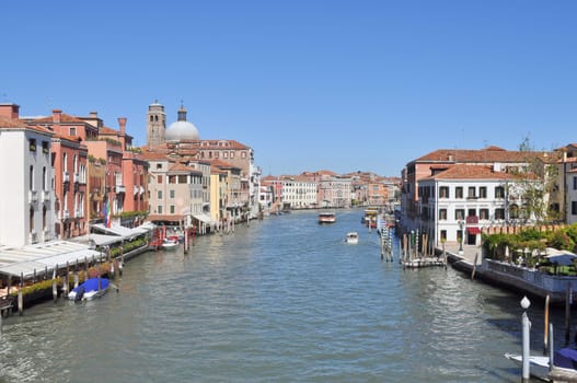 View of the city of Venice (Venezia) in Italy
