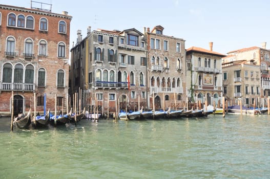 View of the city of Venice (Venezia) from the Grand Canal