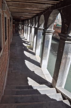 View of the town of Venice (Venezia) in Italy