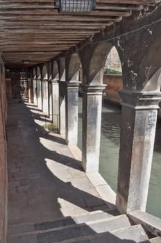 View of the town of Venice (Venezia) in Italy