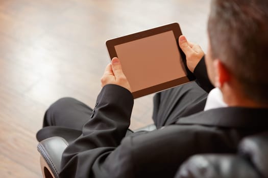 business man with digital tablet