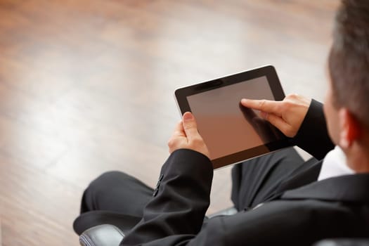 business man with digital tablet