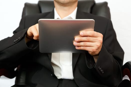 business man with digital tablet