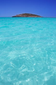 beach Illetas Illetes in Formentera near Ibiza with aqua water