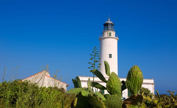 Formentera La Mola lighthouse near Ibiza at Balearic islands