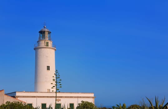 Formentera La Mola lighthouse near Ibiza at Balearic islands
