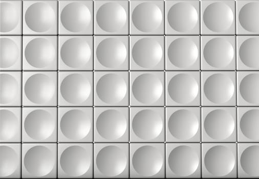 Abstract indoor futuristic indoor with acoustic wall with circles
