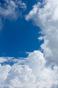 cumulus perfect sky with deep blue background