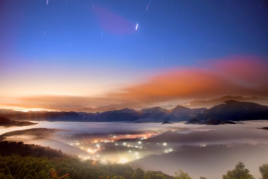Nantou sunrise, Jinlongshan, Taiwan , asia