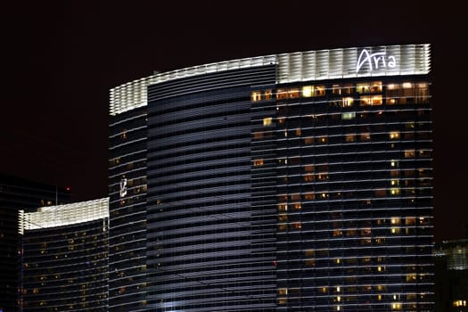 Las Vegas, USA - December 03, 2011: The Aria Resort and Casino is the largest building of the CityCenter Complex on the Las Vegas Strip.