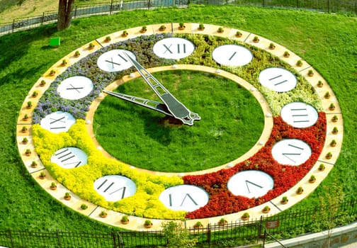 Flower clock in Kyiv, Ukraine. Taken August 2012.
