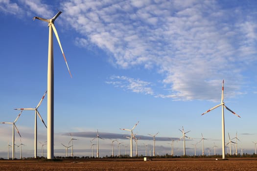 Broken blades of a wind turbine
