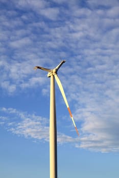 Broken blades of a wind turbine