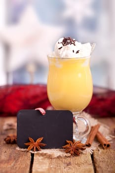 Eggnog with chalkboard