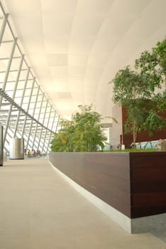corridor at new airport of Carrasco. Montevideo city, Uruguay