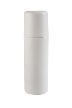 One white deodorant bottle template isolated on white background.  Included clipping path, so you can easily cut it out and place over the top of a design.