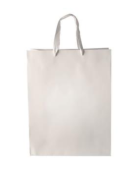 Cardboard shopping bag template isolated on white background. Included clipping path, so you can easily cut it out and place over the top of a design.