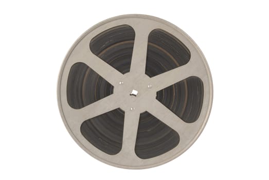 Single roll of film isolated on white background.  Included clipping path, so you can easily cut it out and place over the top of a design.
