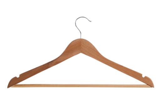 Single clothe hanger isolated on white background. Included clipping path, so you can easily cut it out and place over the top of a design.