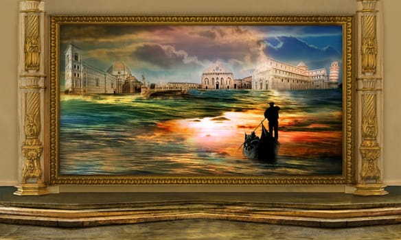 Painting in the museum of surrealism