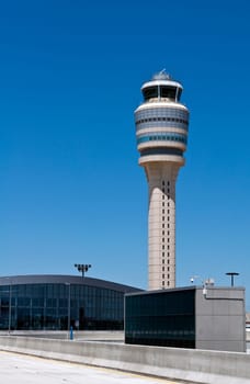 Airport Traffic Control tower and terminal.