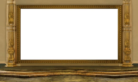Golden frame whit clear centre for your photo
