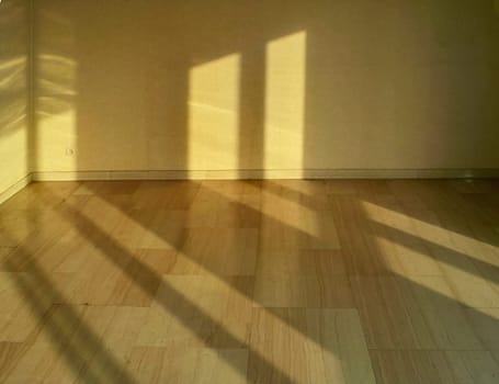 New empty apartment, interior, sun vacant room