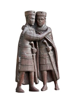 Porphyry Tetrarchs, isolated on white