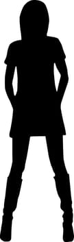 Vector - Silhouette fashion girls