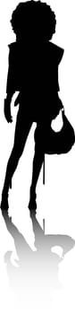 Vector - Silhouette fashion girls