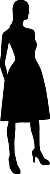 Vector - Silhouette fashion girls