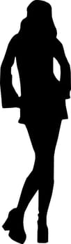 Vector - Silhouette fashion girls