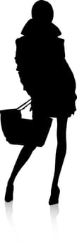 Vector - Silhouette fashion girls