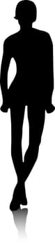 Vector - Silhouette fashion girls
