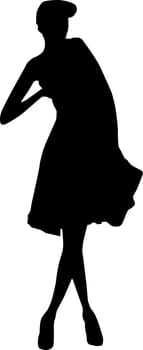 Vector - Silhouette fashion girls