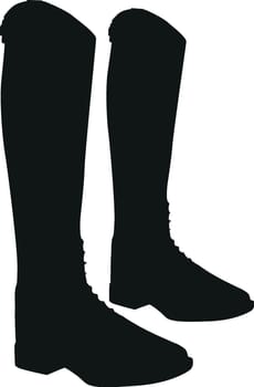 Boots, vector black & white, shoes, style