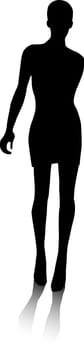 Vector - Silhouette fashion girls