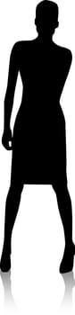 Vector - Silhouette fashion girls