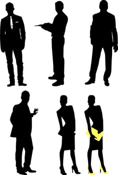Silhouettes of businessmen