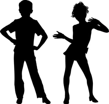Silhouettes of couple