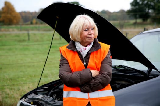 Senior citizen has broken down