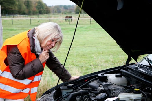 Senior citizen has broken down