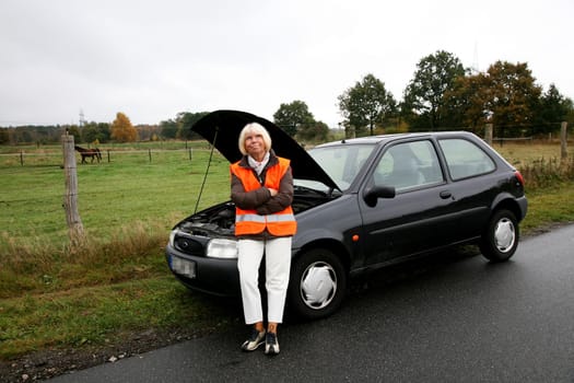 Senior citizen has broken down