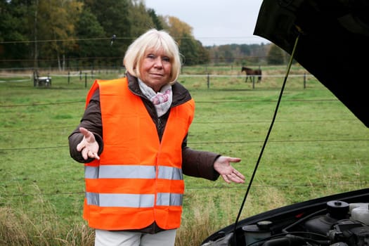 Senior citizen has broken down