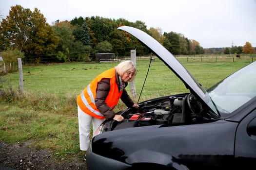 Senior citizen has broken down