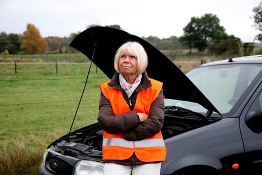 Senior citizen has broken down