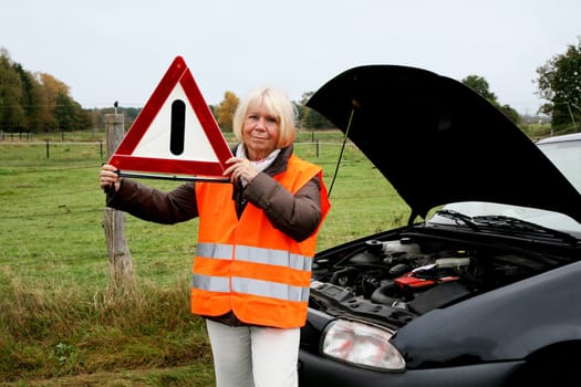 Senior citizen has broken down