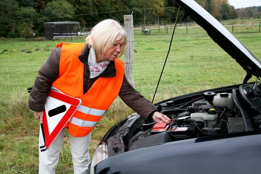 Senior citizen has broken down