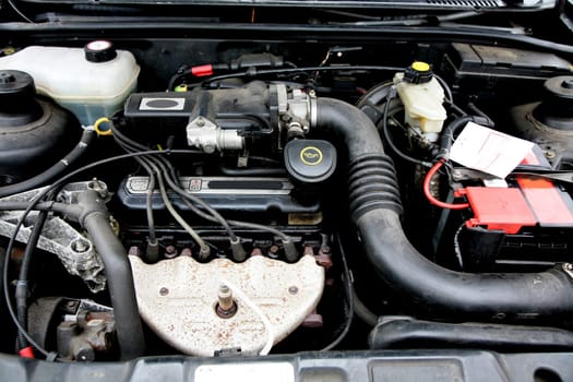 View into the engine compartment