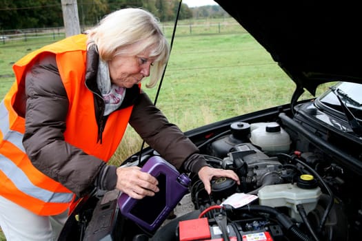 Senior citizen has broken down